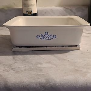Corning Ware P-322 8x8x2 Cornflower blue Baking Dish